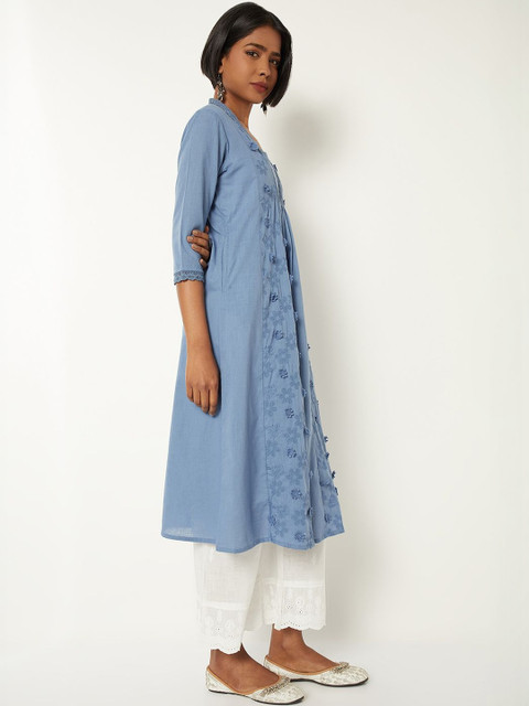 max Women Ethnic Motifs Thread Work A-Line Kurta - Image 3