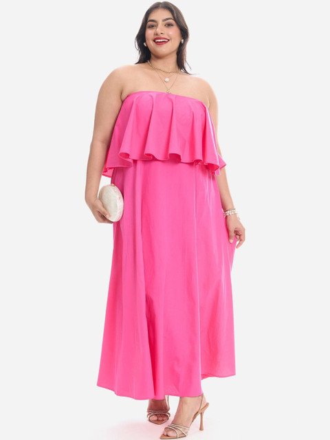 Virgio Women Fit & Flare Maxi Plus Size Dress