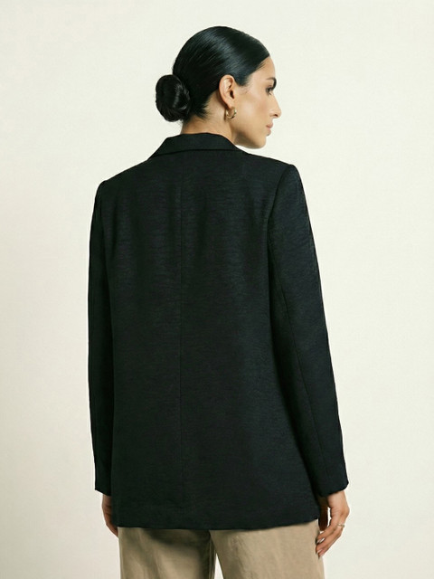 Phosphorus Notched Lapel Collar Relaxed Fit Single-Breasted Smart casual Blazer - Image 2