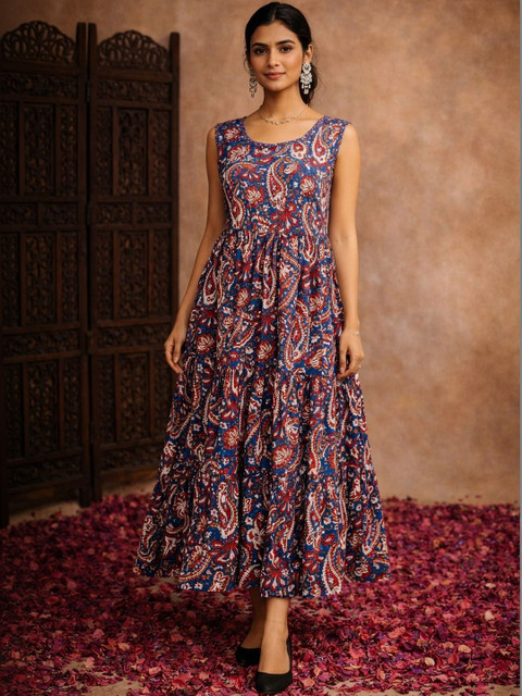Aarika Print A-Line Maxi Dress