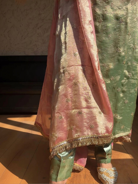 Tulip Eden Women Ethnic Motifs Embroidered Regular Kurta with Trousers & With Dupatta - Image 5