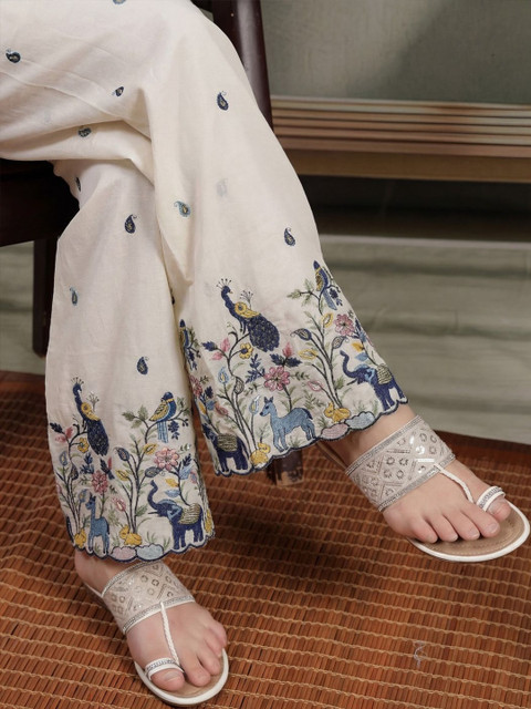 Clora Creation Women Ethnic Motifs Embroidered Ethnic Palazzos - Image 6