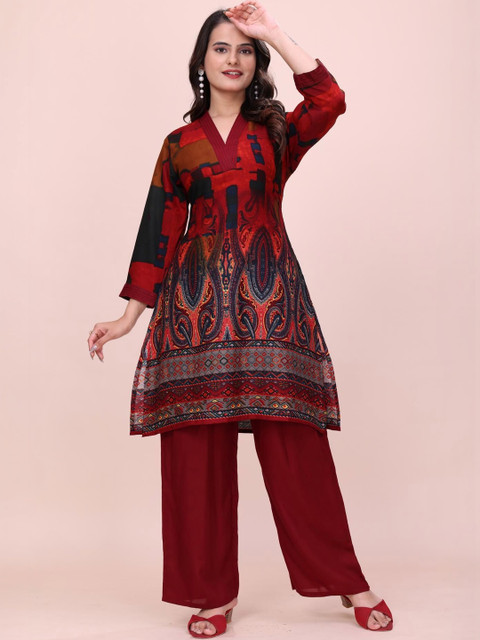 ANU CHAUHAN Printed Tunic with Palazzos