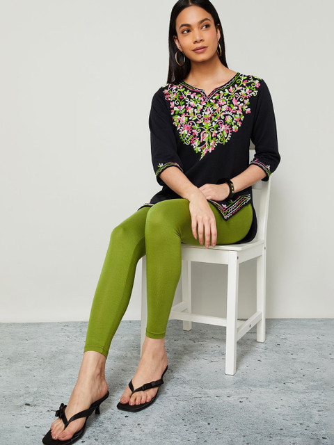 Melange by Lifestyle Women Solid Ankle Length Leggings