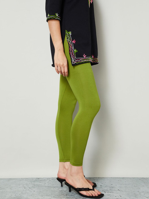 Melange by Lifestyle Women Solid Ankle Length Leggings - Image 3