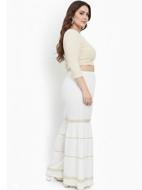 MIXFIT Striped Tiered Flared Fit Sharara Pant
