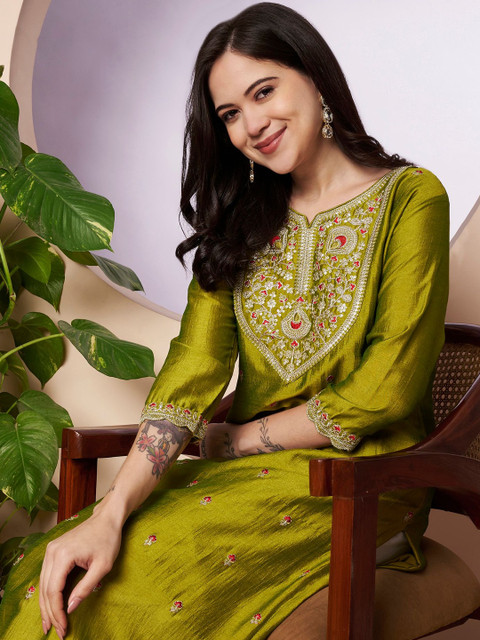 rarethread Women Floral Kurta