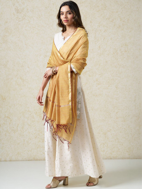 RANGMANCH BY PANTALOONS Woven Design Dupatta - Image 5