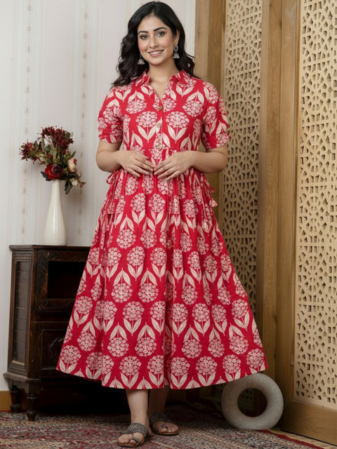 Mialo fashion Women Printed Indie Prints Maternity Anarkali Kurta