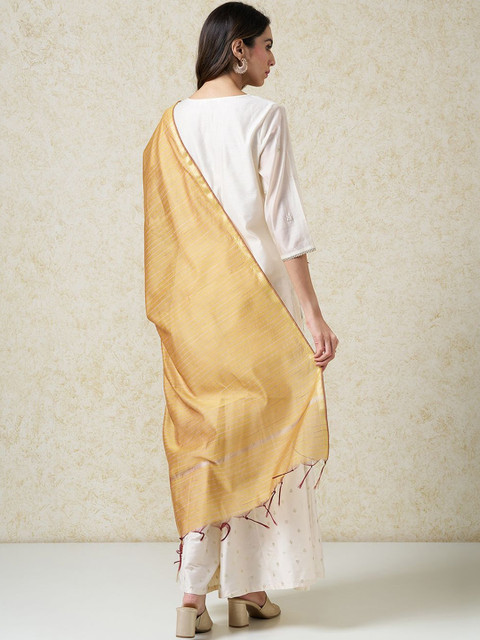 RANGMANCH BY PANTALOONS Woven Design Dupatta - Image 4