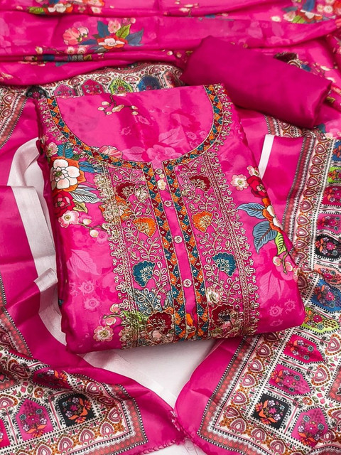 DWIJA FASHION Embroidered Unstitched Dress Material