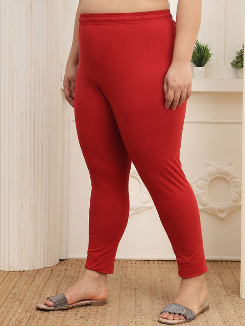 LEGITLOOKS Women Cotton Blend Solid Ankle Length Leggings - Image 3
