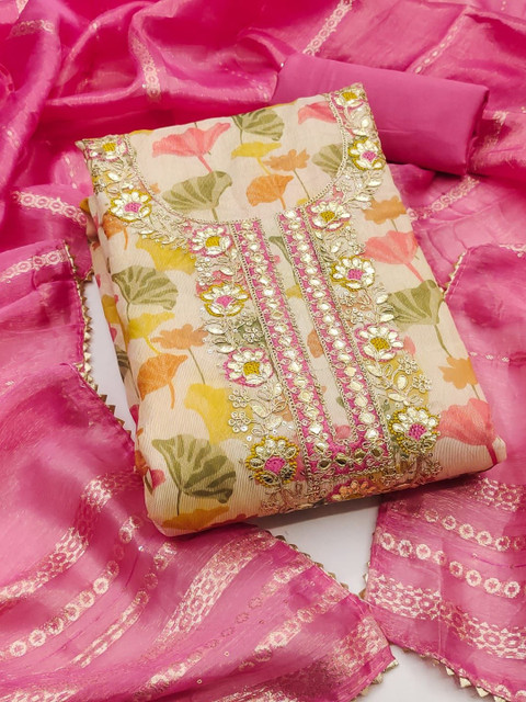 Dhaaga Ghar Printed Unstitched Dress Material