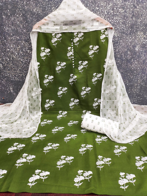 Dhaaga Ghar Printed Pure Cotton Unstitched Dress Material - Image 2