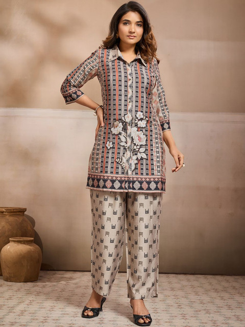 MASSTANI BY INDDUS Printed Shirt with Trousers
