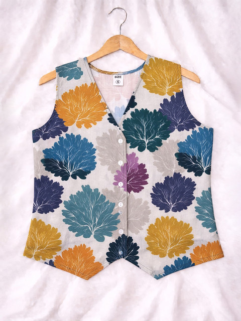 Klotden Floral Print Cotton Blend Top - Image 7