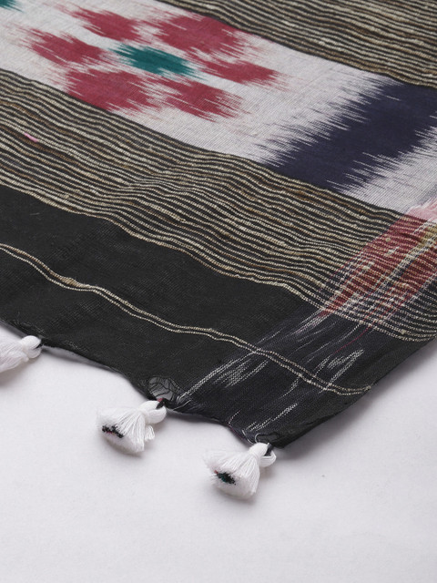 Taavi Ethnic Motifs Woven Design Cotton Dupatta - Image 4