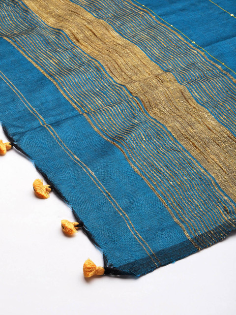 Taavi Striped Dupatta with Sequinned Details - Image 3