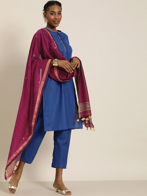 Taavi Tasselled Woven Design Dupatta - Image 2