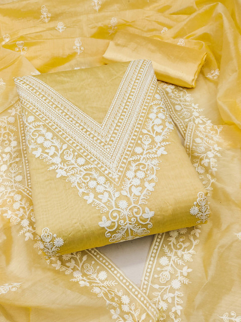 Dhaaga Ghar Embroidered Unstitched Dress Material