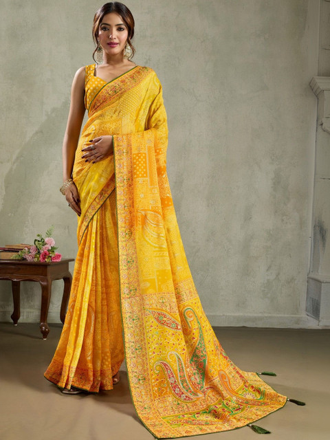 Mitera Paisley Poly Georgette Designer Saree