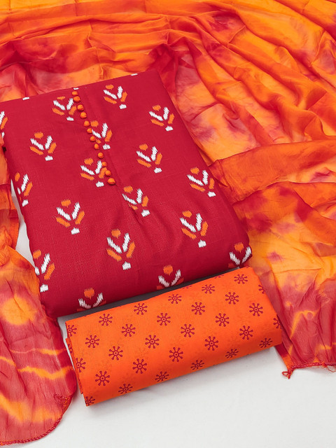 Dhaaga Ghar Printed Pure Cotton Unstitched Dress Material