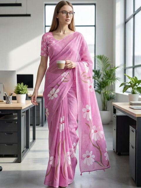 STYLE MODA Floral Saree