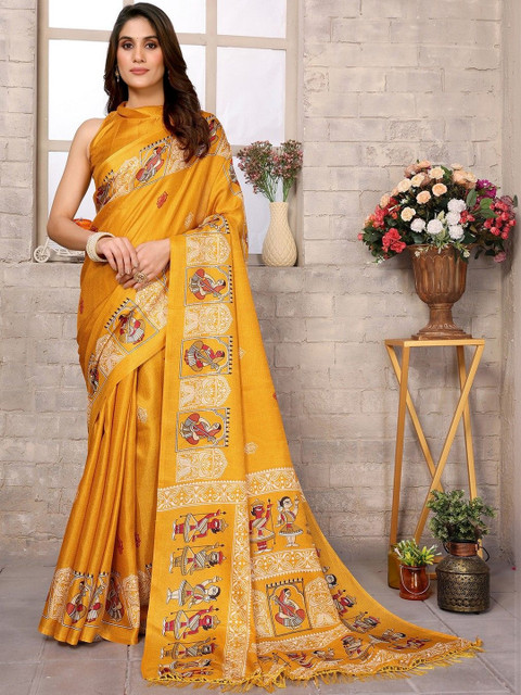 SZN Ethnic Motifs Art Silk Handloom Saree