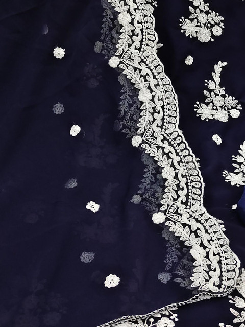 Dhaaga Ghar Embroidered Silk Georgette Unstitched Dress Material - Image 4
