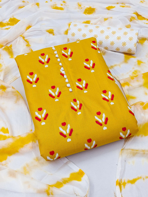 Dhaaga Ghar Printed Pure Cotton Unstitched Dress Material