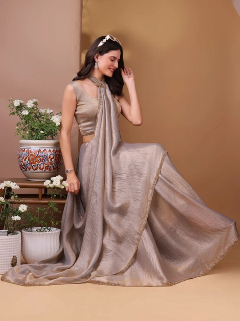 TIGER SNAKE Silk Blend Saree - Image 3