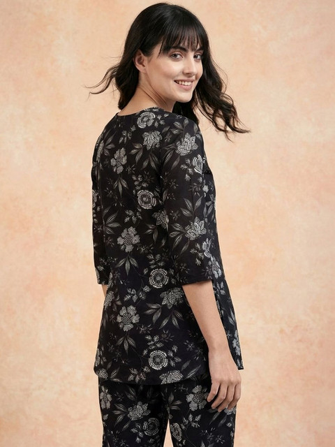 all about you Printed Round Neck Tunic & Trousers Co-Ords - Image 4