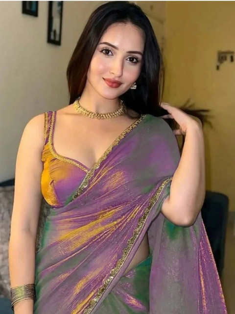 TIGER SNAKE Ombre Silk Blend Heavy Work Saree