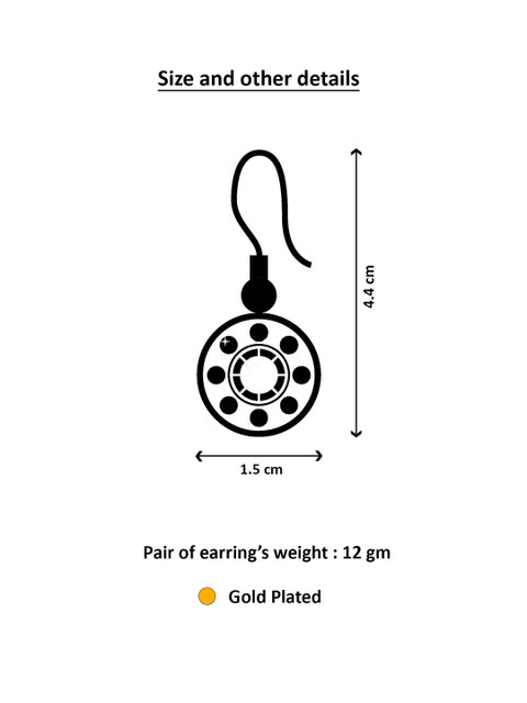 Anouk Teardrop Shaped Drop Earrings - Image 5