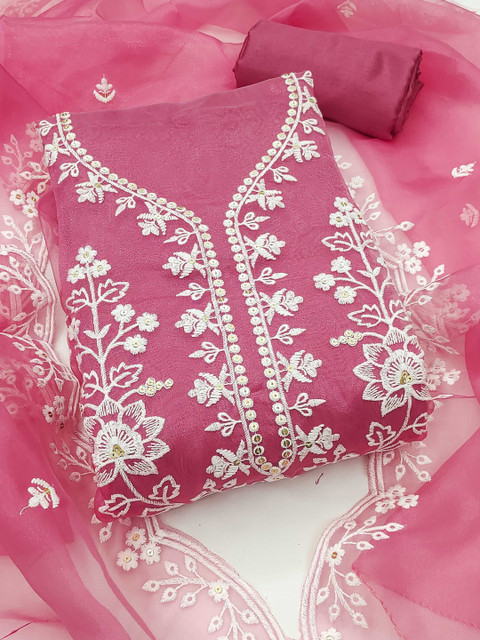 Dhaaga Ghar Embroidered Unstitched Dress Material