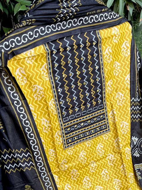 SALWAR STUDIO Printed Pure Cotton Unstitched Dress Material - Image 5