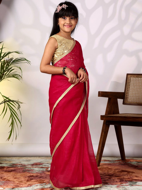 LOOKS AND LIKES Poly Chiffon Saree - Image 5