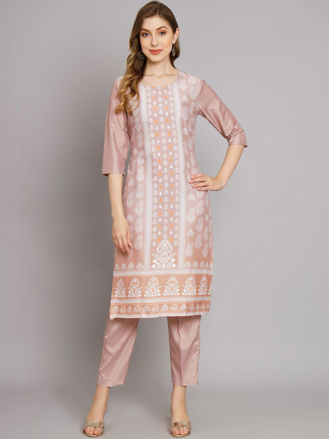 JANKHANA Women Ethnic Motifs Printed Regular Kurta with Trousers
