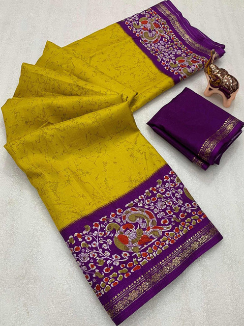 Peachmode Ethnic Motifs Zari Silk Blend Saree - Image 3