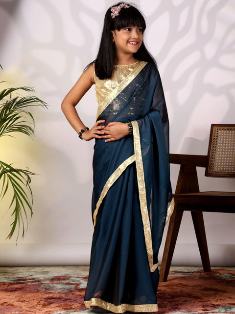 LOOKS AND LIKES Poly Chiffon Saree - Image 2