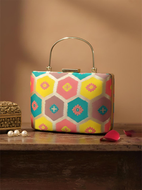 ARTKLIM Embroidered Box Clutch