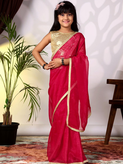 LOOKS AND LIKES Poly Chiffon Saree - Image 2