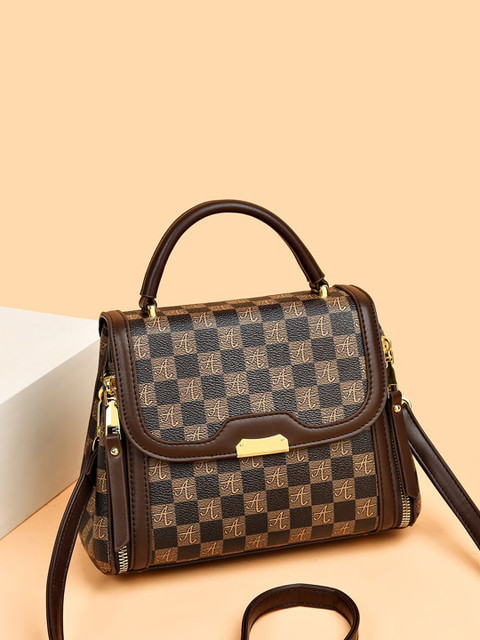 Diva Dale Printed PU Structured Handheld Bag