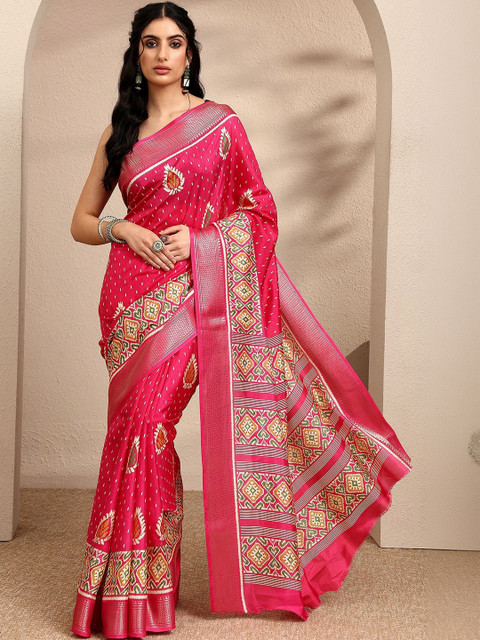 Libas Ethnic Motifs Zari Silk Blend Saree