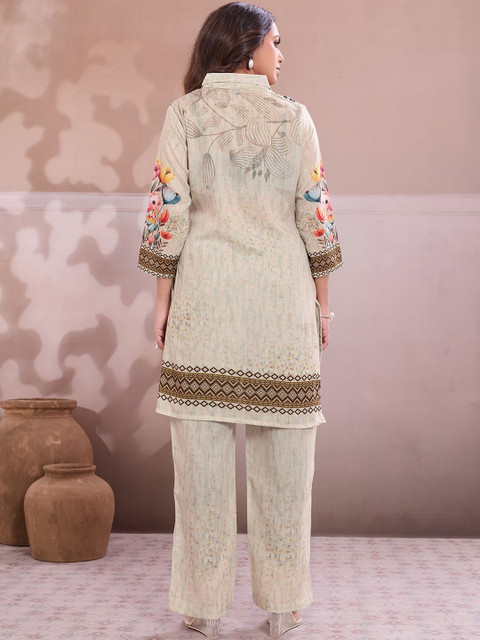Inddus Printed Tunic With Trousers Co-Ords - Image 4
