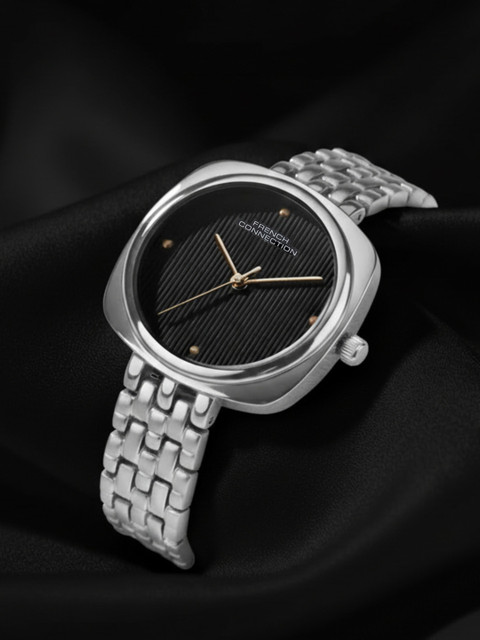 French Connection Women Square Dial & Bracelet Style Straps Analogue Watch FCN0143BSM