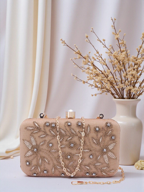 VRPS Handicrafts Embroidered Box Clutch