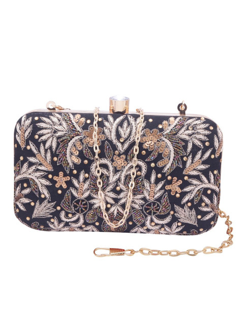 VRPS Handicrafts Embroidered Embellished Box Clutch - Image 4