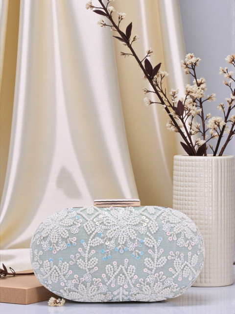 VRPS Handicrafts Embellished Box Clutch