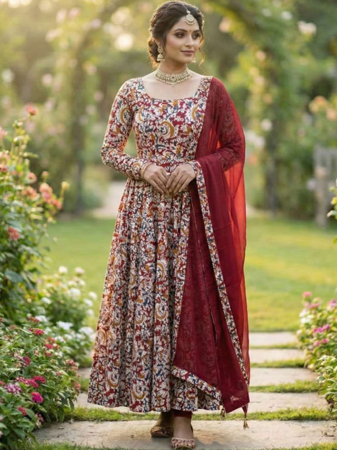 LEGEND WEAR Ethnic Motifs Print A-Line Maxi Dress